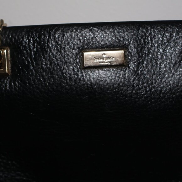 Kate Spade New York Womens Black Leather Chain Strap Inner Pocket Shoulder Bag - Picture 11 of 13